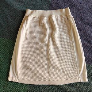 Blue Willi’s Denmark Textured Cream 100% Cotton Elastic Skirt - Size Large